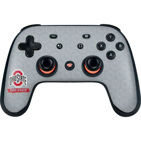 Ohio State University Distressed Logo Google Stadia Controller Skin